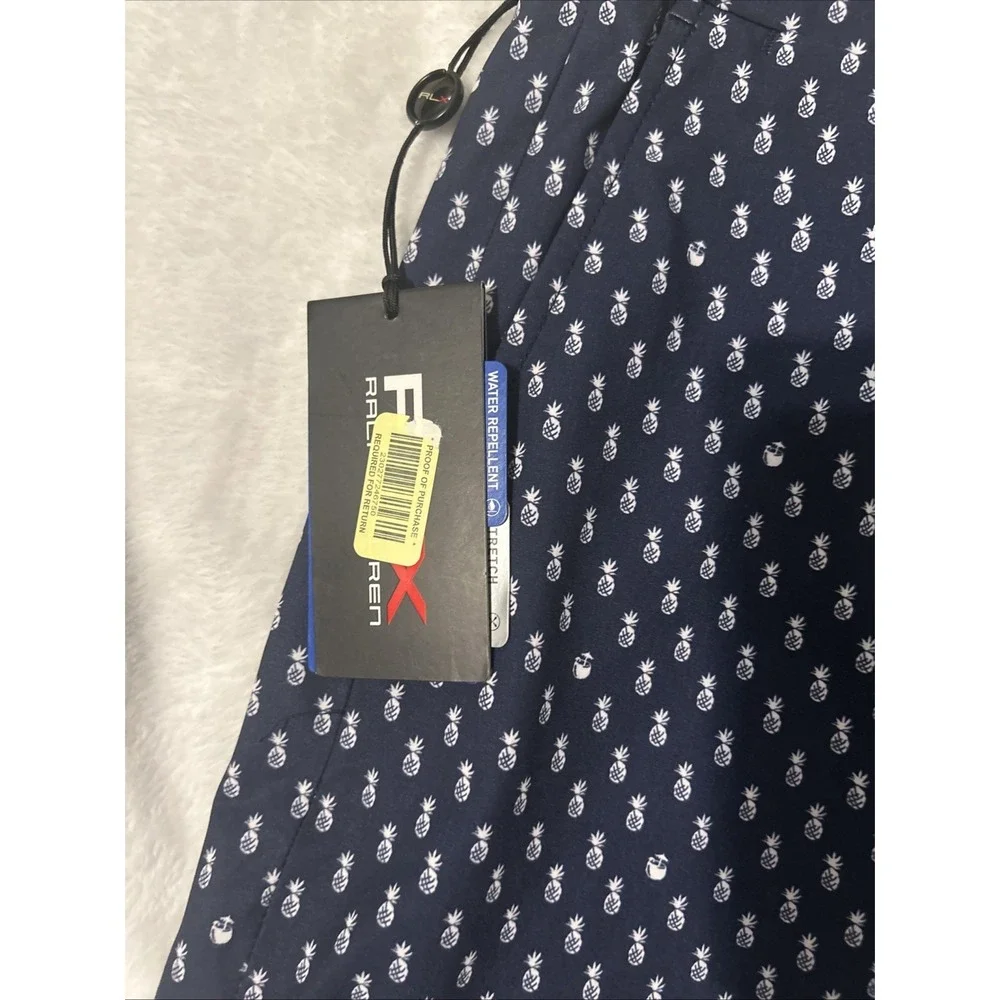 NWT RLX Ralph Lauren Golf Shorts Blue Pineapples Water Repellent Size 32 $98 - Picture 8 of 8